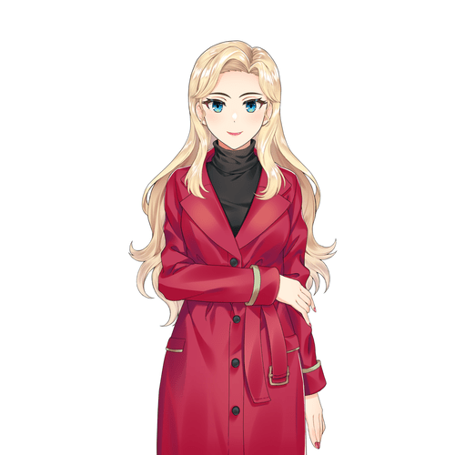 赤いコートの女