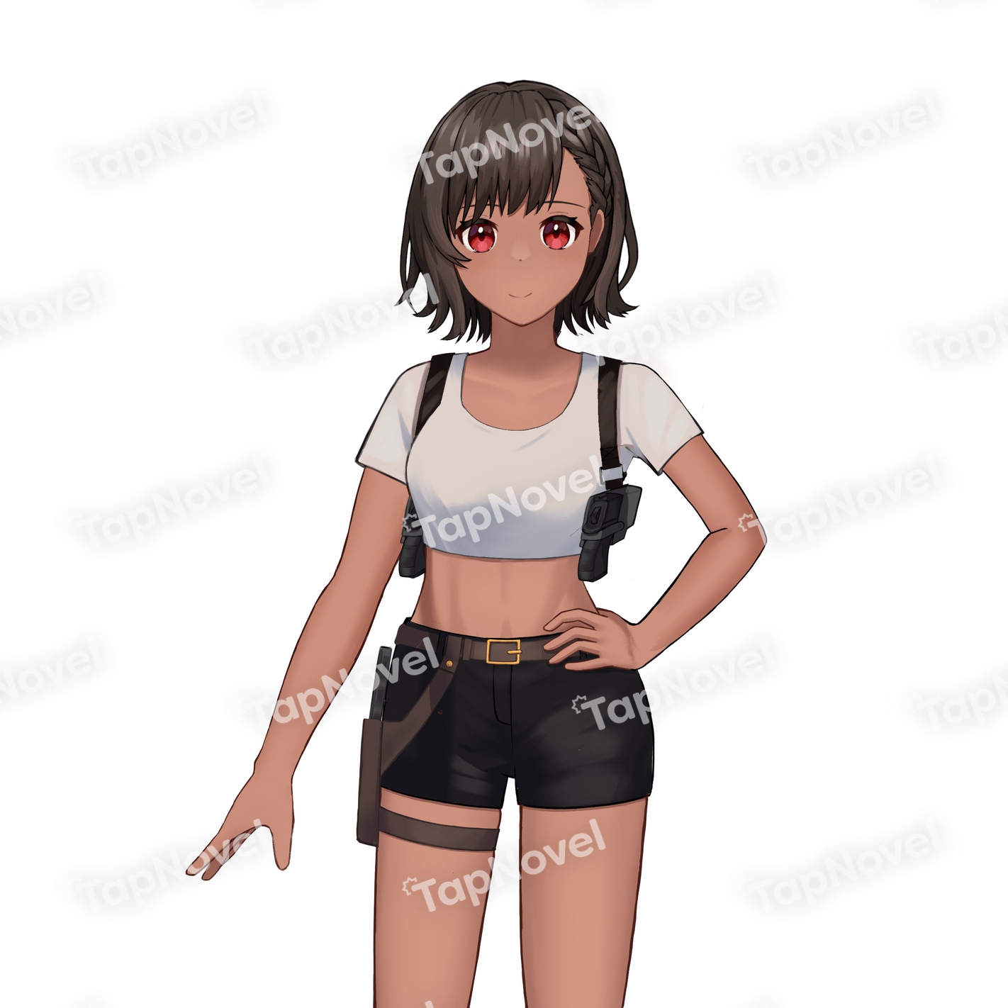微笑む
