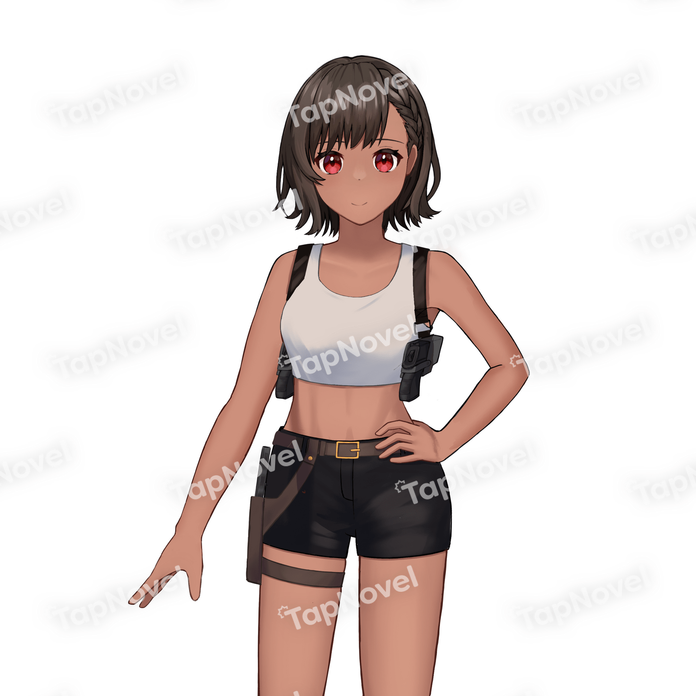 微笑む
