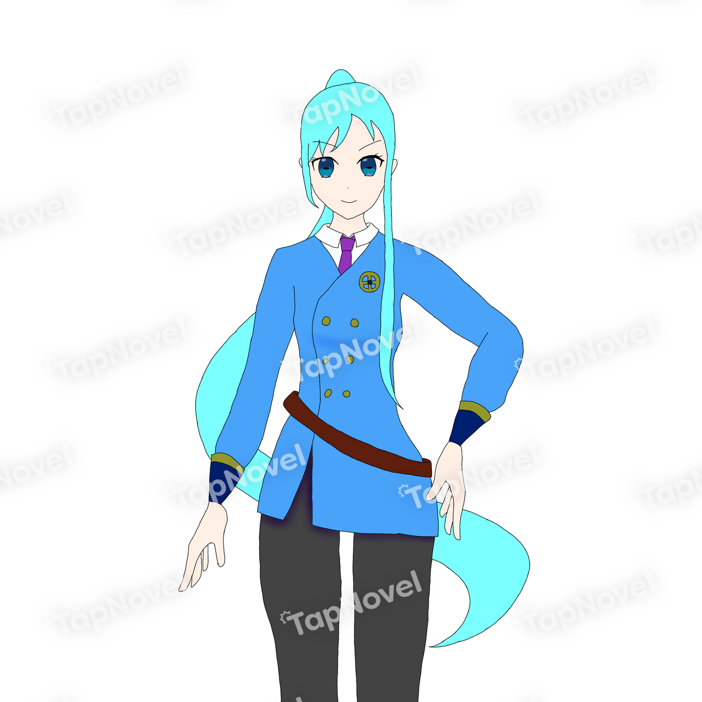 微笑む