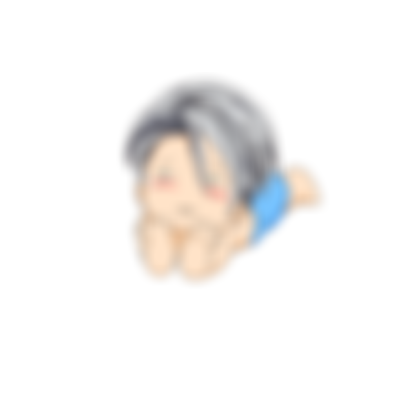 ほおづえ+ジト目
