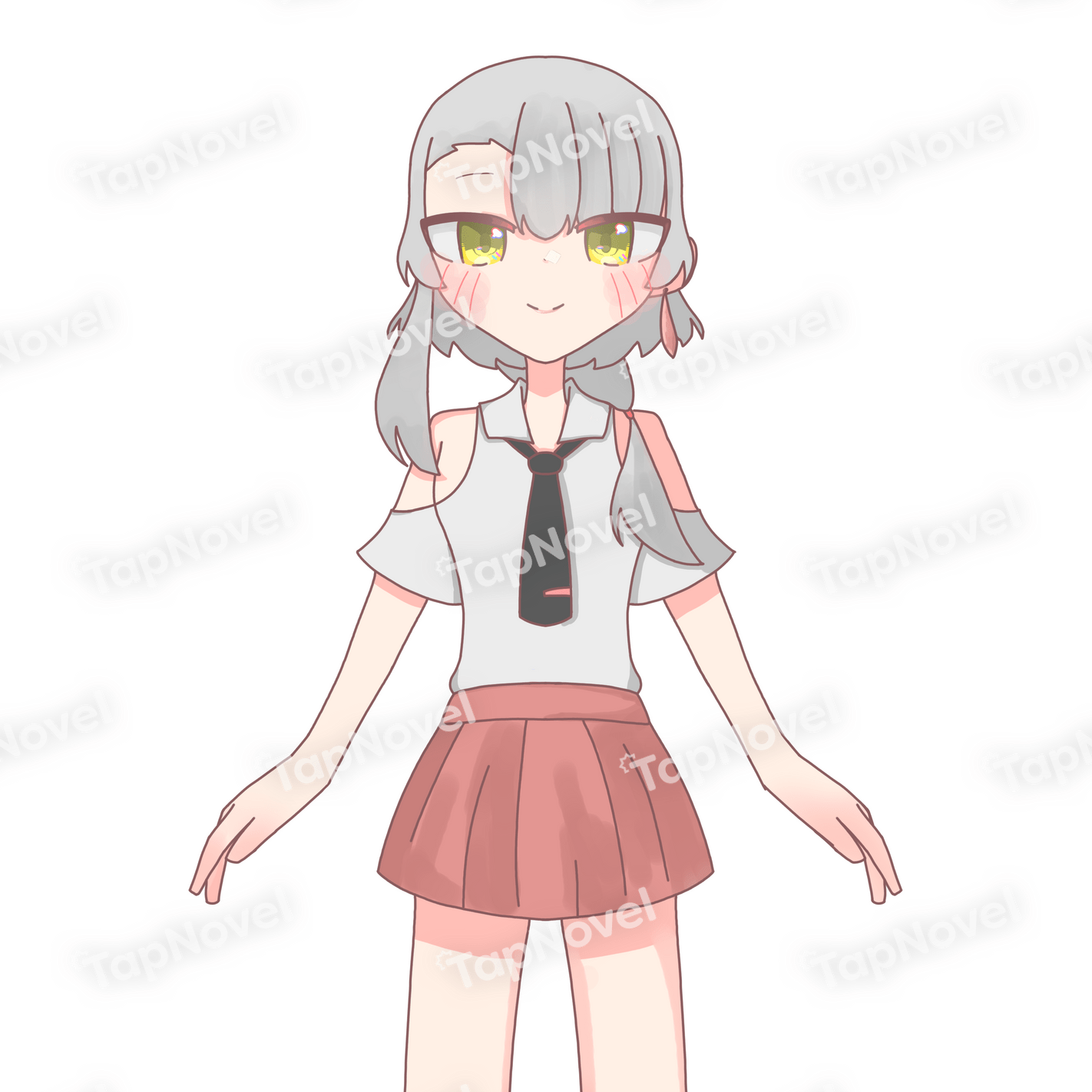 微笑む