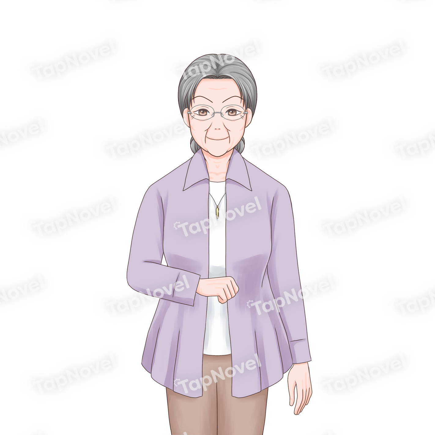 微笑む