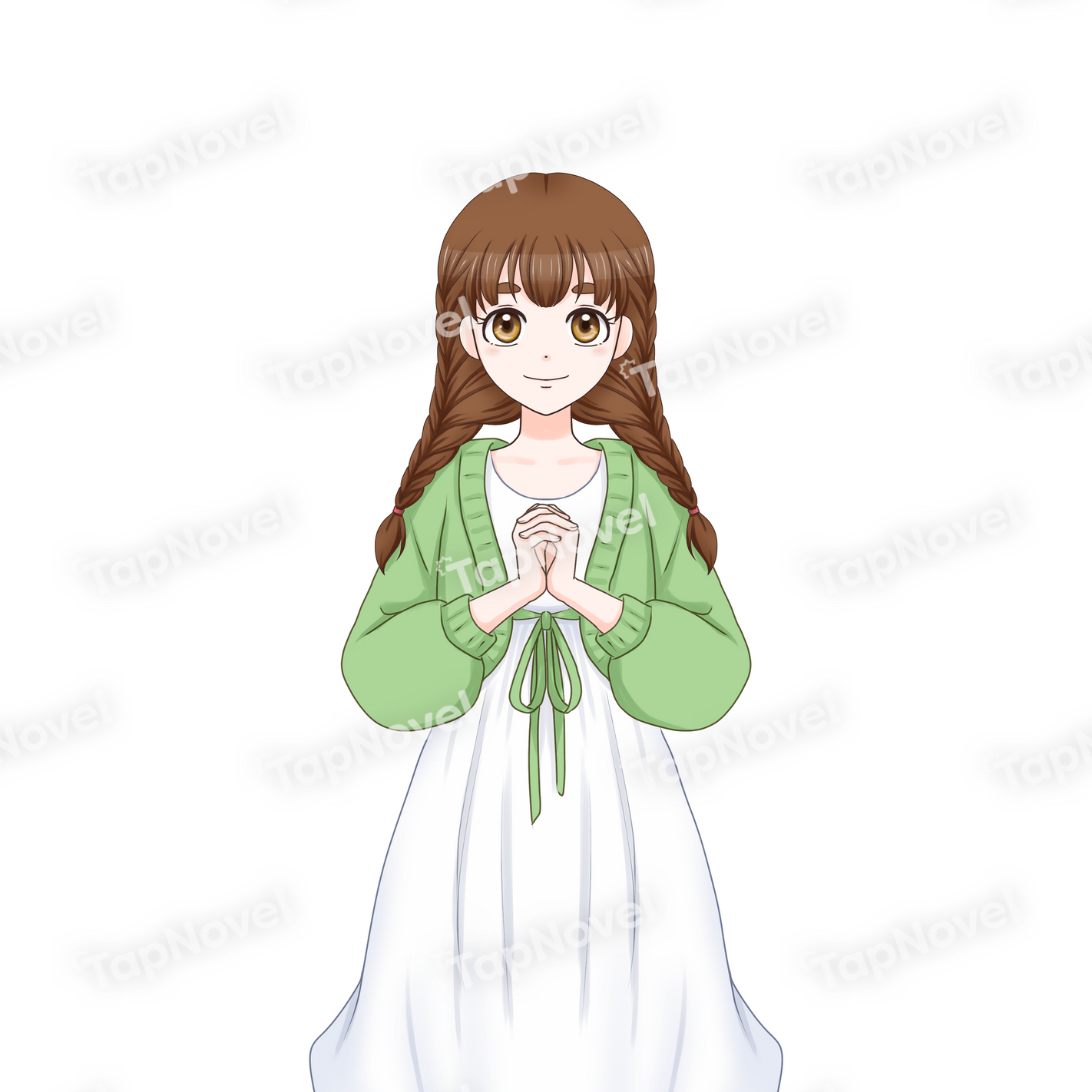 微笑む