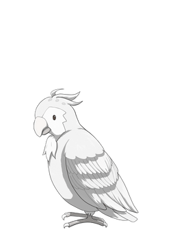 大型インコのような架空のオウム