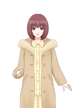 赤茶髪マッシュボブの女性